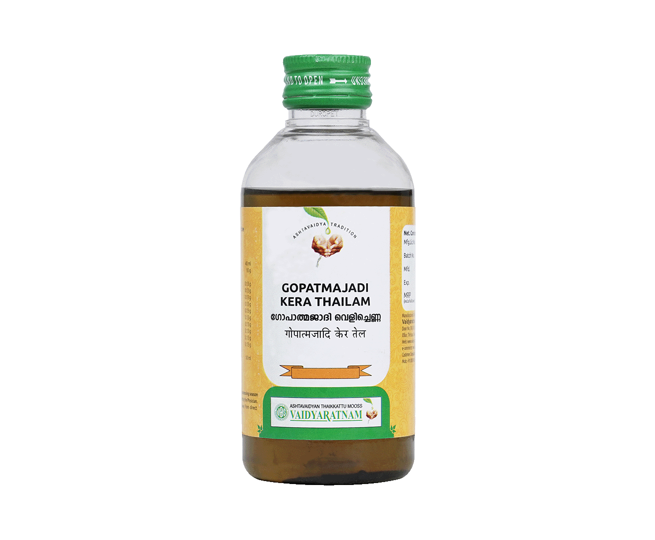 Vaidyaratnam Gopadmajadi Oil: Ayurvedic Solution for Skin Conditions and Irritation