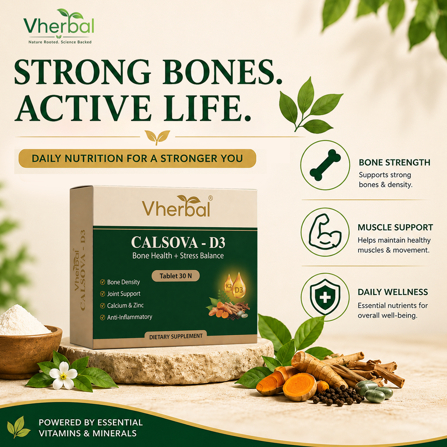 Vherbal Calsova-D3 - How to Prevent Weak Bones and Osteoporosis (2026)