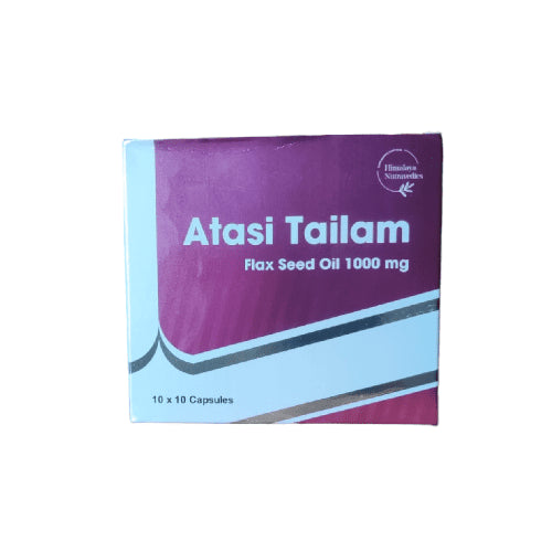 HIMALAYA NUTRAVEDICS ATASI TAILAM (FLAX SEED OIL) SOFT GEL CAPSULES 1000MG | 100CAPS