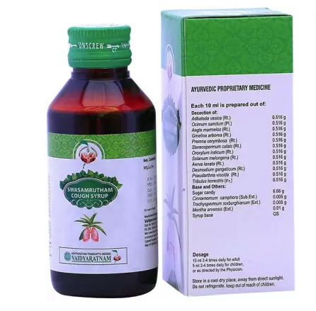 VAIDYARATNAM SWASAMRUTHAM COUGH SYRUP | 100 ML