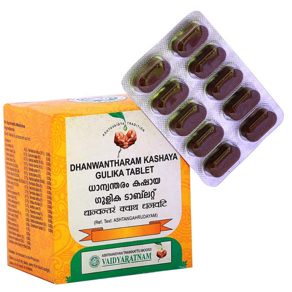 VAIDYARATNAM DHANWANTHARAM KASHAYA GULIKA TABLET 100 NOS