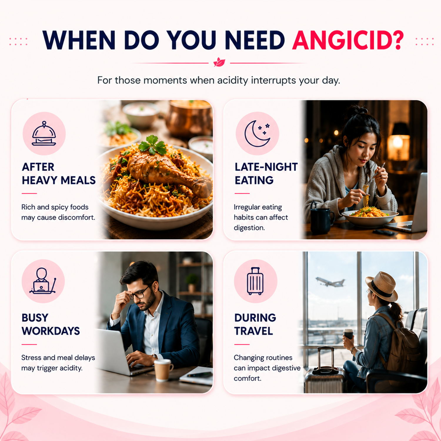 Angicid Ayurvedic Antacid Syrup with Pudina, Ajwain & Sonth | Acidity Relief (170 ml × 3 Bottles)