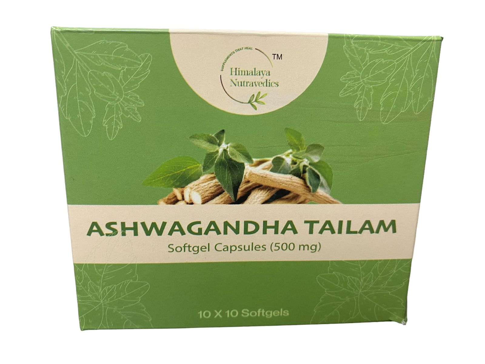 HIMALAYA NUTRAVEDICS ASHWAGANDHA TAILAM SOFT GEL CAPSULES 500MG | 100CAPS