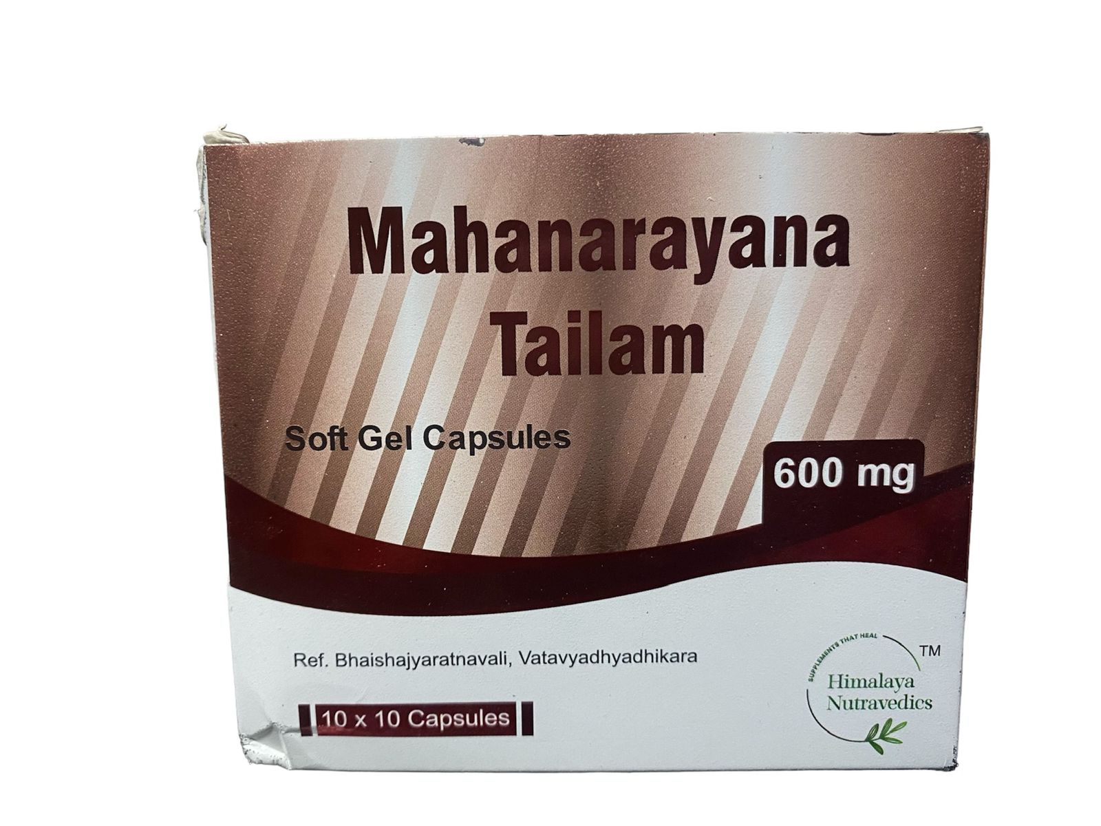 HIMALAYA NUTRAVEDICS MAHANARAYANA TAILAM SOFT GEL CAPSULES 600MG | 100CAPS