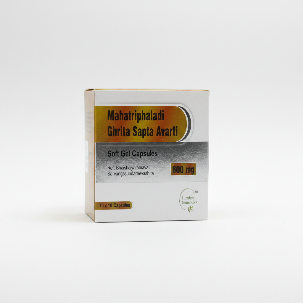 HIMALAYA NUTRAVEDICS MAHA TRIPHALADI GHRITAM SAPTAVARTI SOFT GEL CAPSULES 600MG | 100CAPS