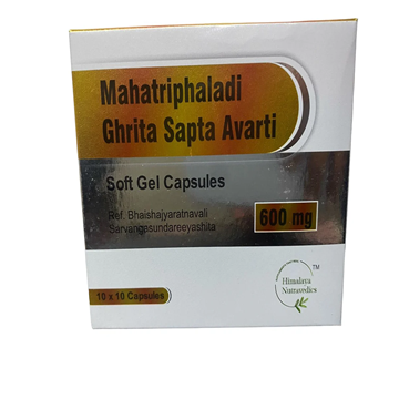 HIMALAYA NUTRAVEDICS MAHA TRIPHALADI GHRITAM SAPTAVARTI SOFT GEL CAPSULES 600MG | 100CAPS